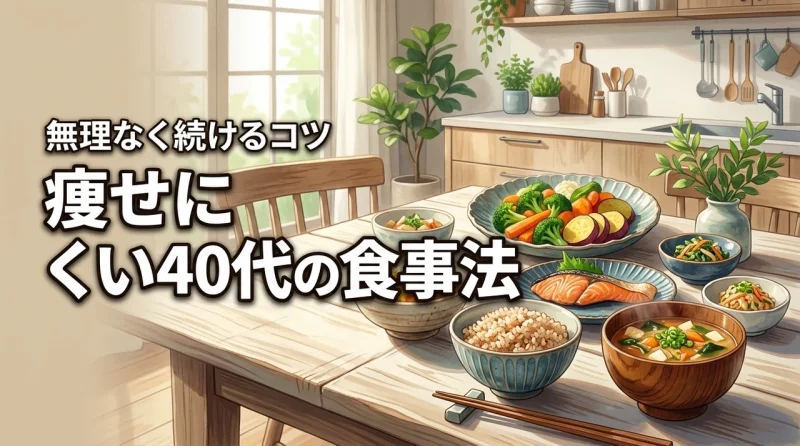 痩せにくくなった40代女性へ！ダイエットに効果的な食事方法と継続のコツとは？