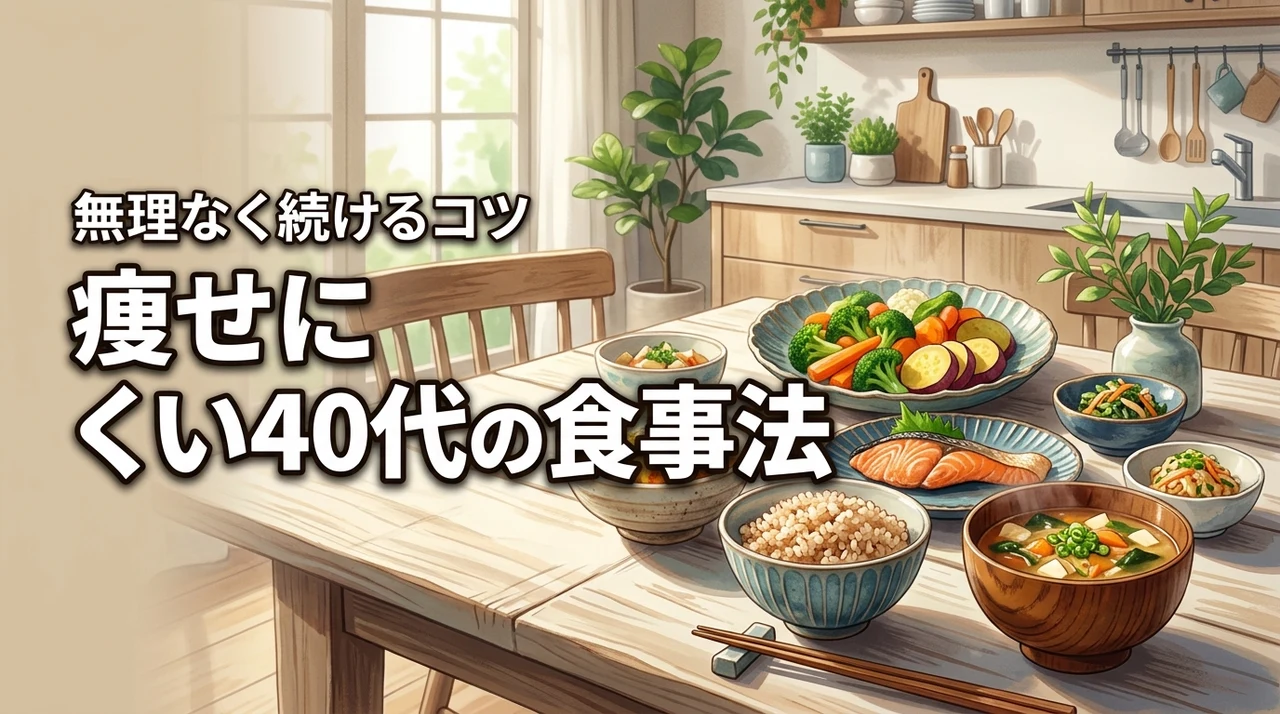 痩せにくくなった40代女性へ！ダイエットに効果的な食事方法と継続のコツとは？