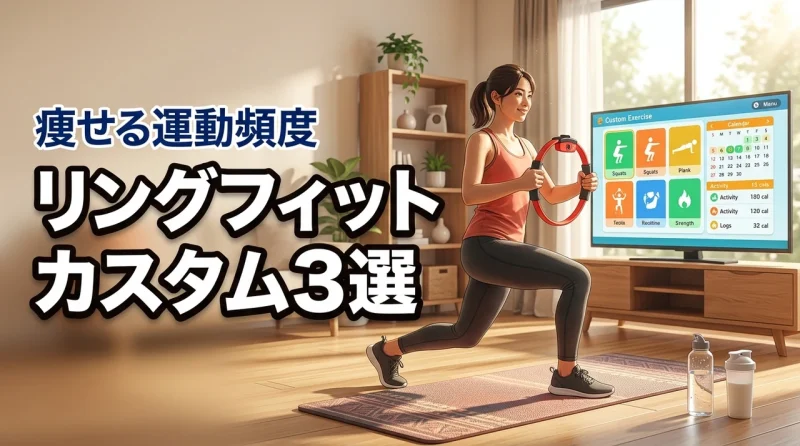 リングフィットのカスタムメニューおすすめ3選！ダイエットを成功させる運動頻度