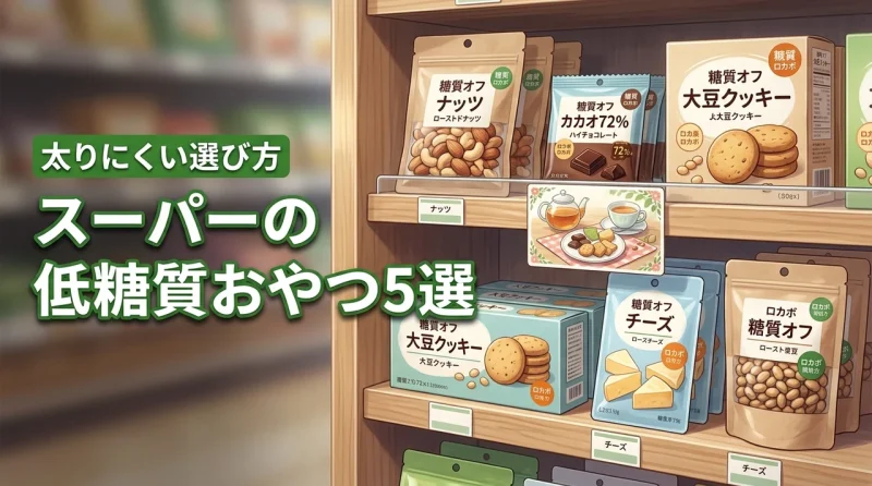 スーパーで買える低糖質おやつおすすめ5選！太りにくい選び方のコツとメリットを伝授