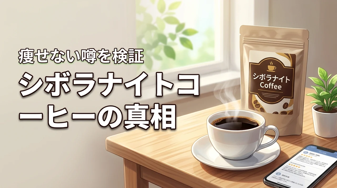 シボラナイトのダイエットコーヒーの口コミは嘘？痩せない噂の真相と効果を検証