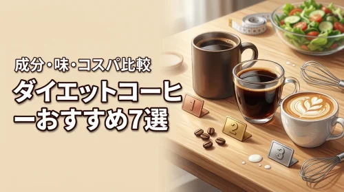 【成分で選ぶ】ダイエット向けコーヒーのランキング7選！味やコスパも詳しく紹介
