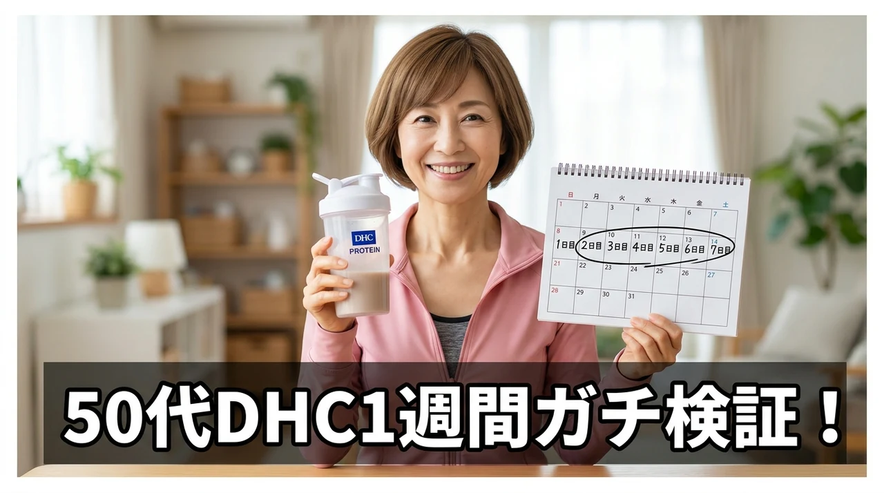 50代がdhcプロテインダイエットを1週間続けた効果