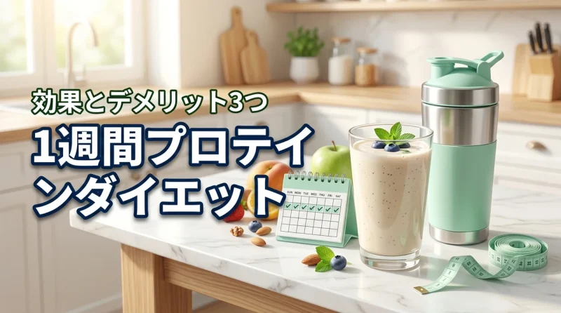 プロテインダイエットは1週間で効果が出る？正しいやり方とデメリット3つを解説