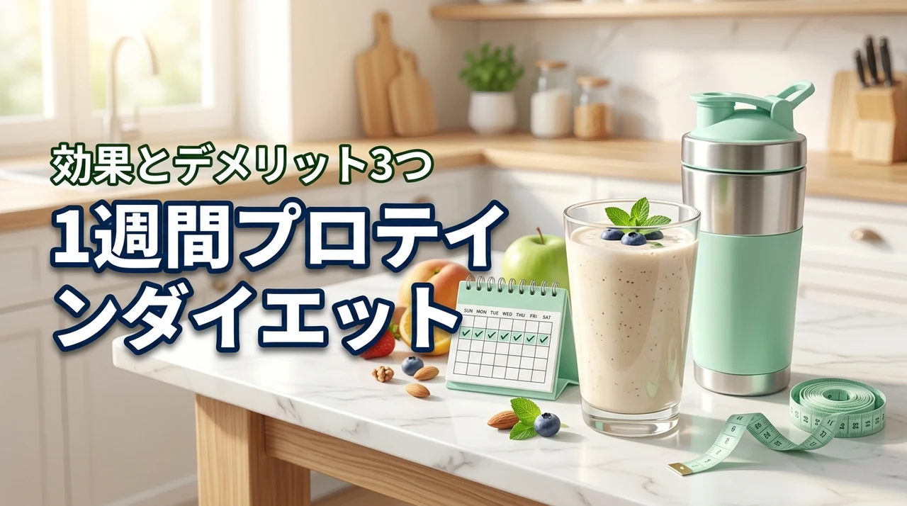プロテインダイエットは1週間で効果が出る？正しいやり方とデメリット3つを解説