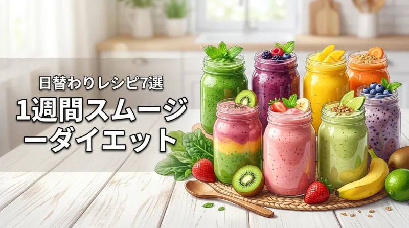 スムージーでダイエット！1週間の日替わりレシピ7選と飽きずに痩せるコツ