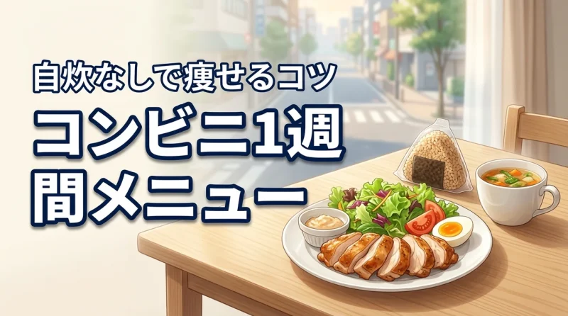 コンビニのダイエット向き1週間メニューとは？自炊なしで痩せるコツと選び方の正解