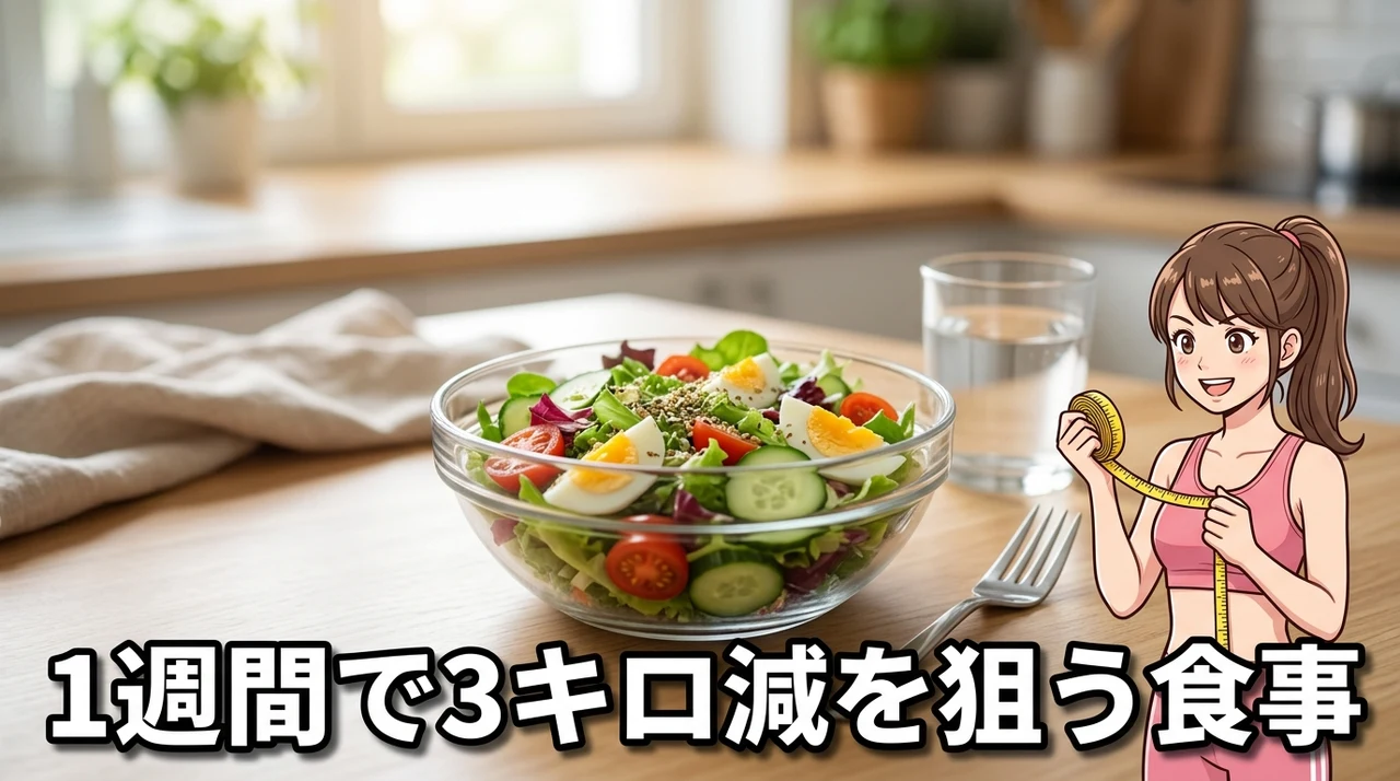 1週間で3キロ減を狙う食事と運動のコツ4つ