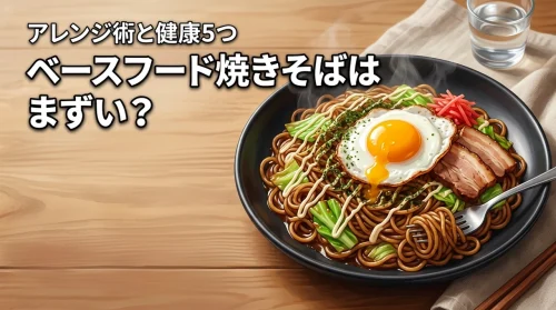 ベースフードの焼きそばはまずい？アレンジで美味しく食べる秘訣と健康メリット5つ