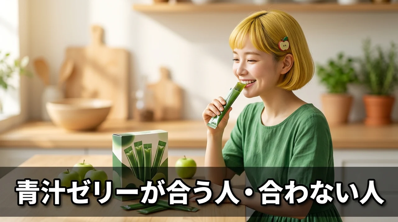 青汁ゼリーがおすすめな人とおすすめしない人