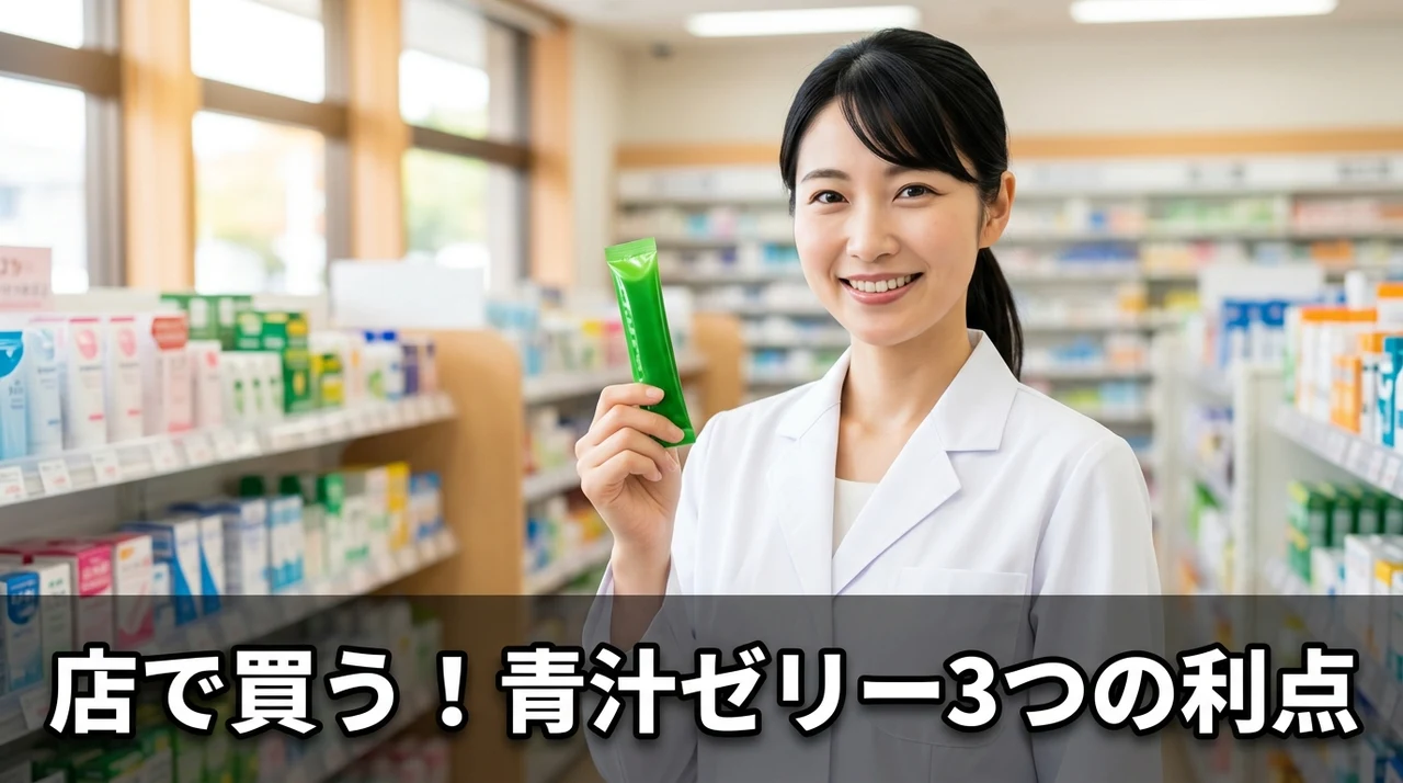 ドラックストアで青汁ゼリーを買う3つの利点