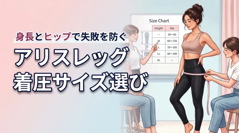 アリスレッグの着圧でサイズ選びに迷ったら？身長とヒップで失敗しない方法を解説